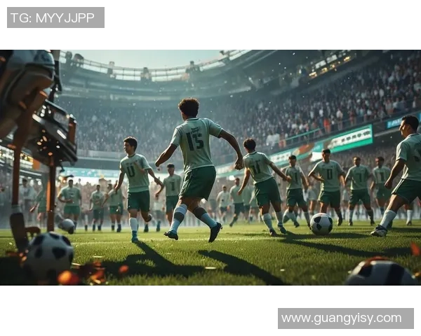 足球巨星赛场激情瞬间高举手指定格全场震撼目光